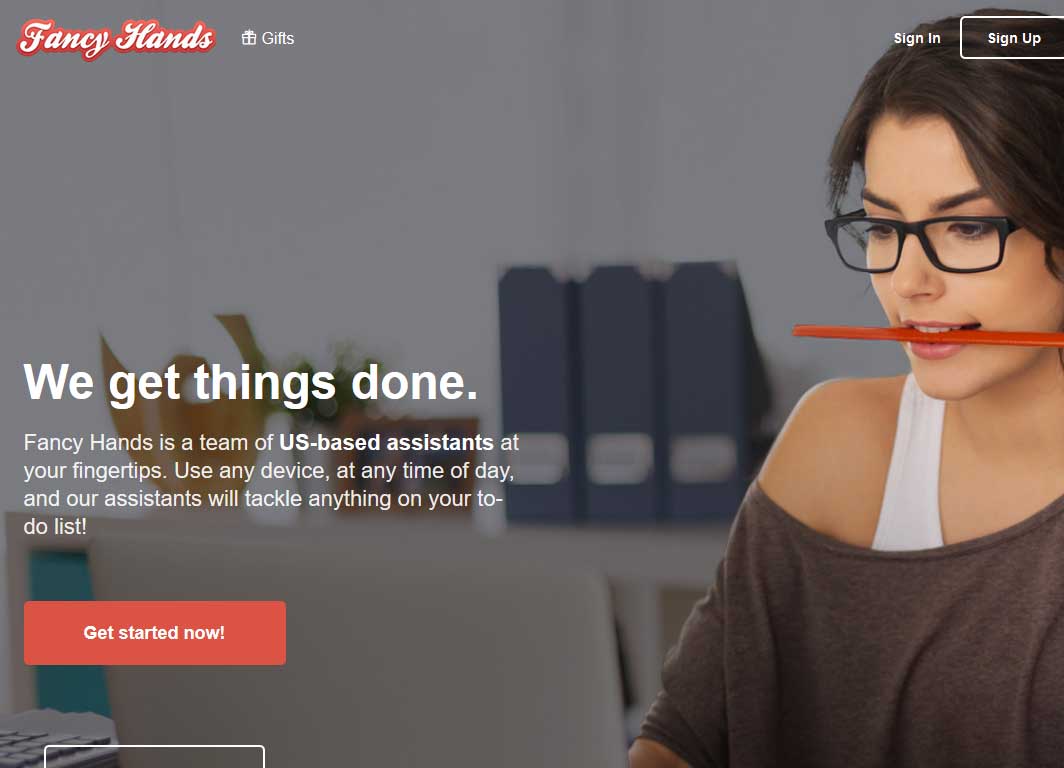 Fancy Hands Website Screenshot