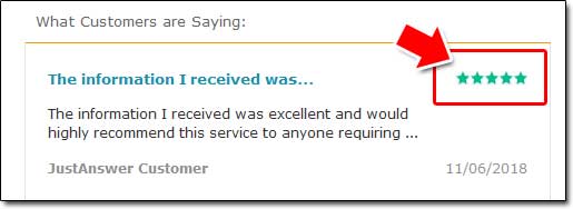 JustAnswer Customer Feedback