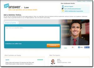 Justanswer Website Screenshot