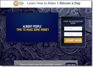 One Bitcoin A Day Website Screenshot