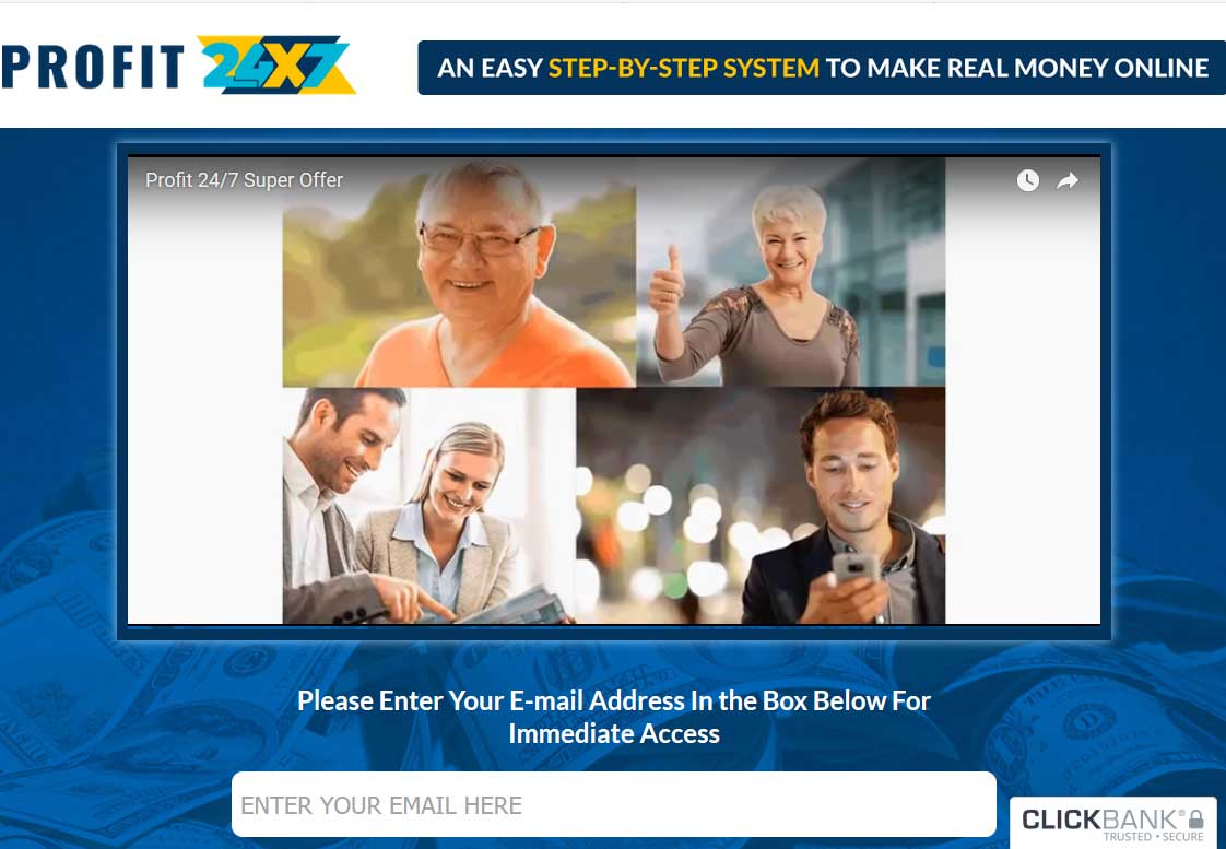Profit 24/7 System Website Screenshot