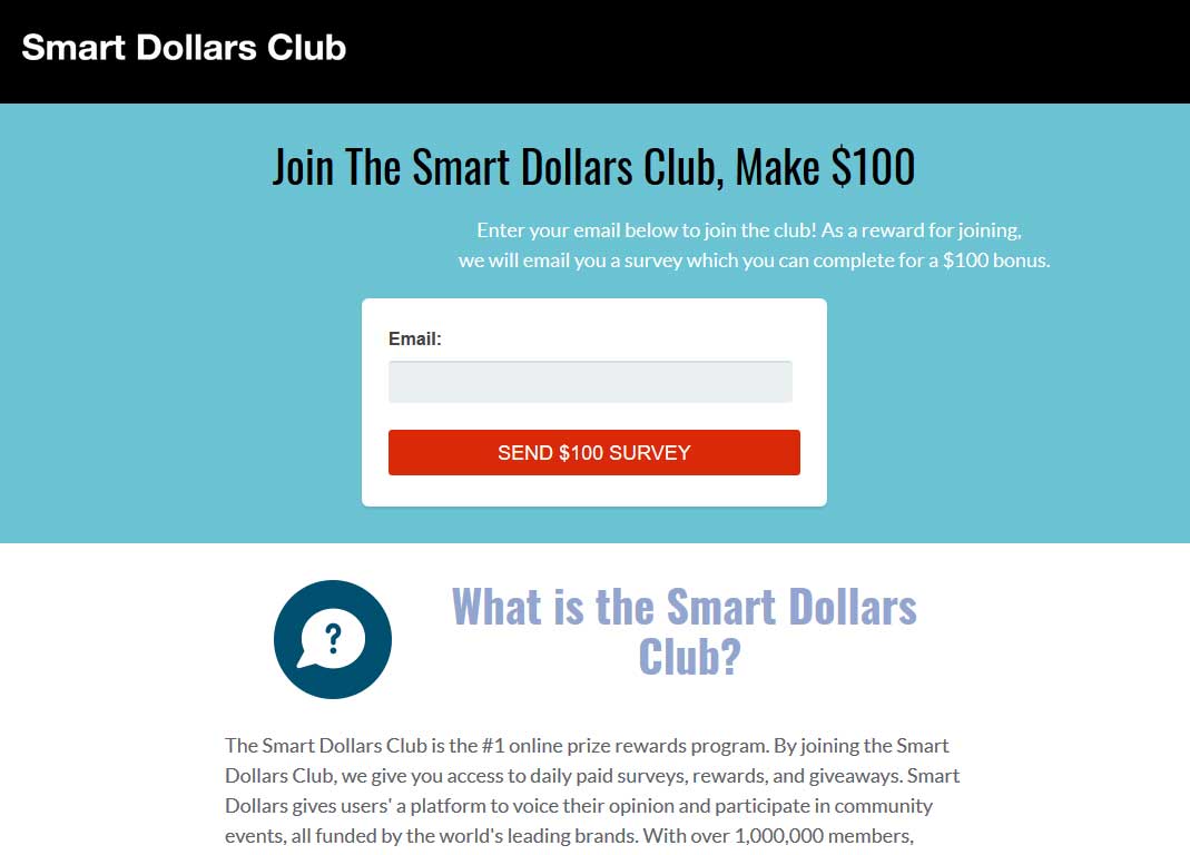 Smart Dollars Club Website Screenshot