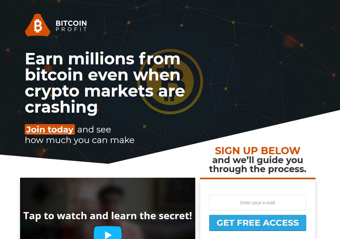 Bitcoin Profit System Website Screenshot