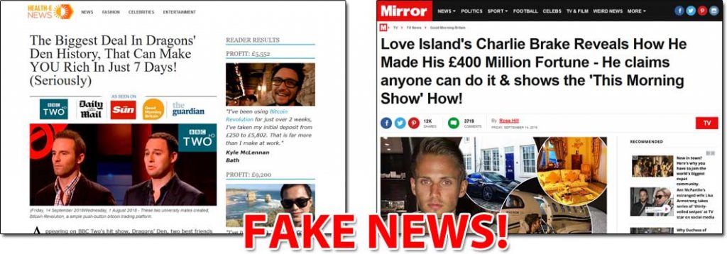 Bitcoin Revolution System Fake News