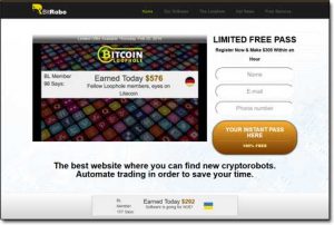 The BitRobo System Website Screenshot