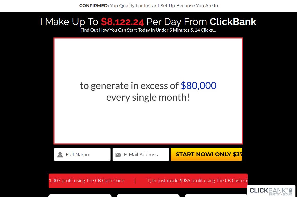 CB Cash Code System Website Screenshot