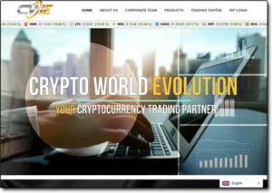 Crypto World Evolution Website Screenshot