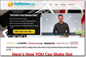 Gold Opinions Website Screenshot