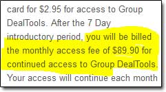 Group Deal Tools Cost