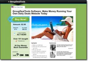 Group Deal Tools Software Website Screenshot