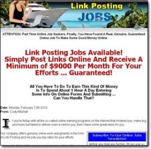 Link Posting Jobs Website Screenshot
