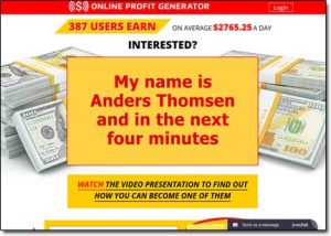 Online Profit Generator System Website Screenshot