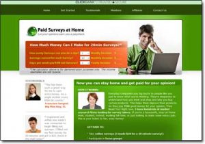 Paid Surveys At Home Website Screenshot