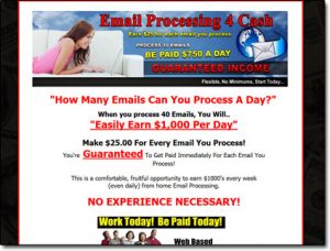 Email Processing 4 Cash System Website Screenshot