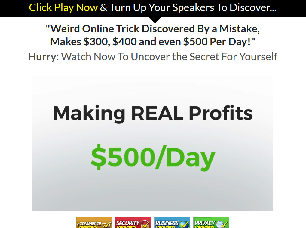 Real Profits Online System Website Screenshot