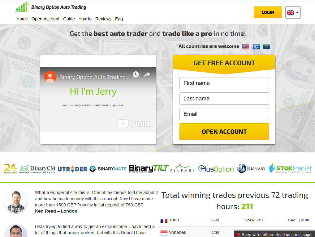 Binary options system scam
