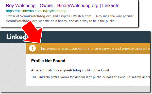 Roy Watchdog LinkedIn Profile