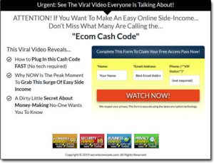 Ecom Cash Code Website Screenshot