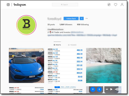 Instagram Forex Traders Account Screenshot