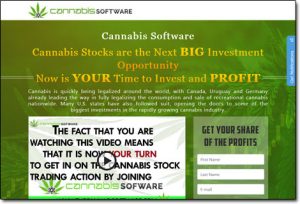 Cannabis Software Website Screenshot