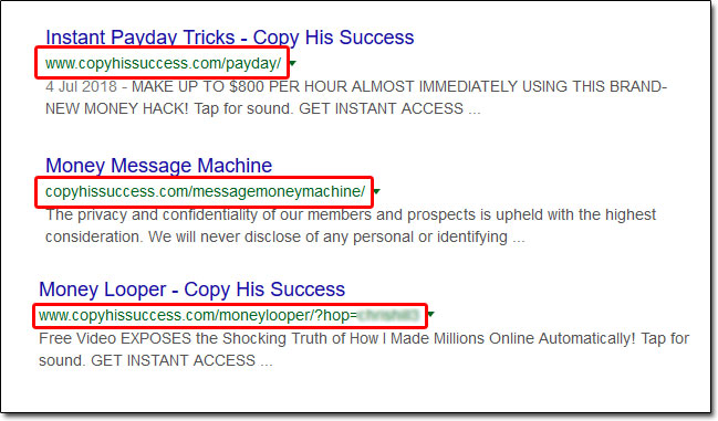 CopyHisSuccess Scams