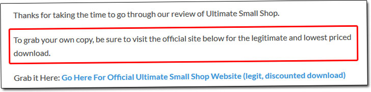 Fake Ultimate Small Shop Review