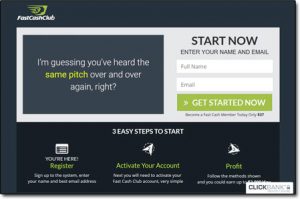 Fast Cash Club System Website Screenshot