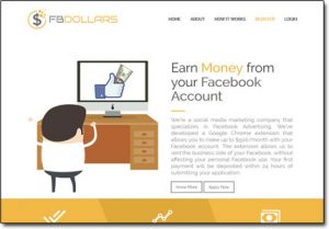 FB Dollars Website Screenshot