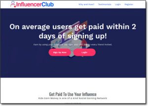 InfluencerClub.co Website Screenshot