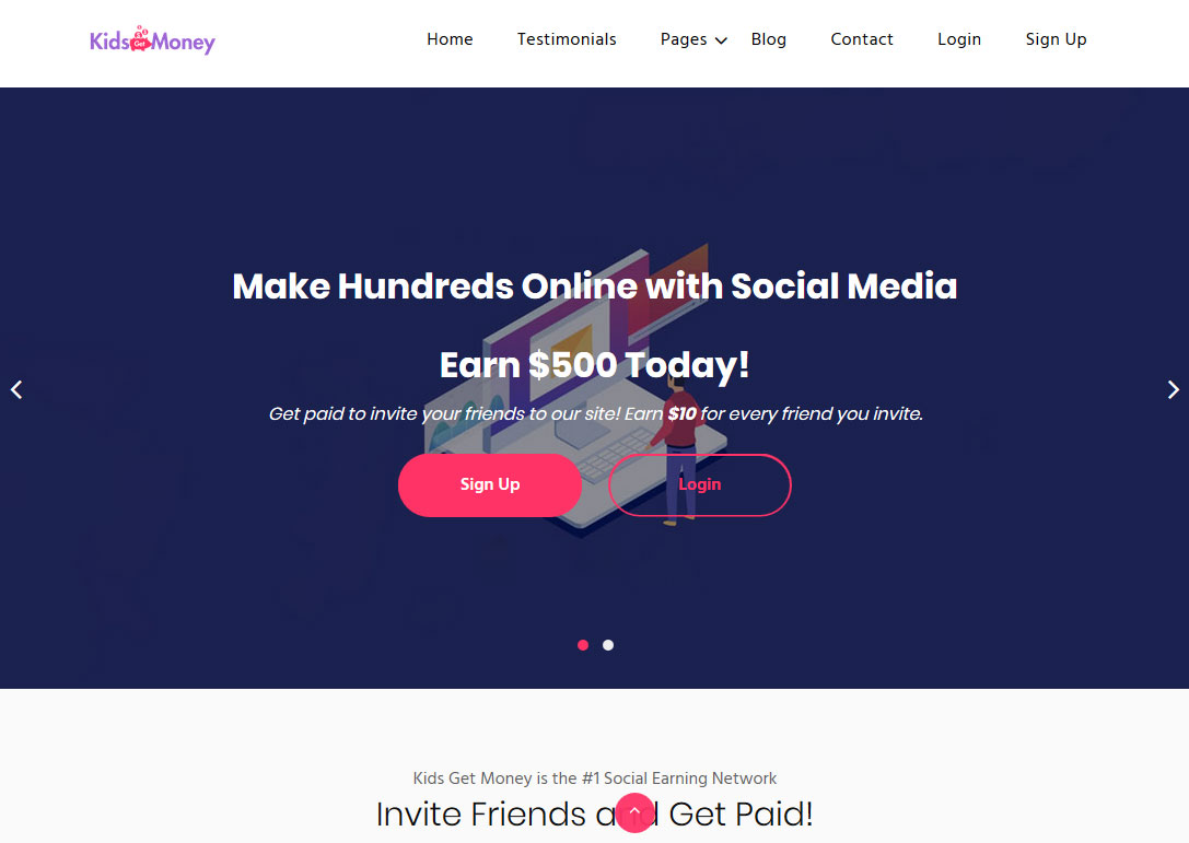 KidsGetMoney.co Website Screenshot