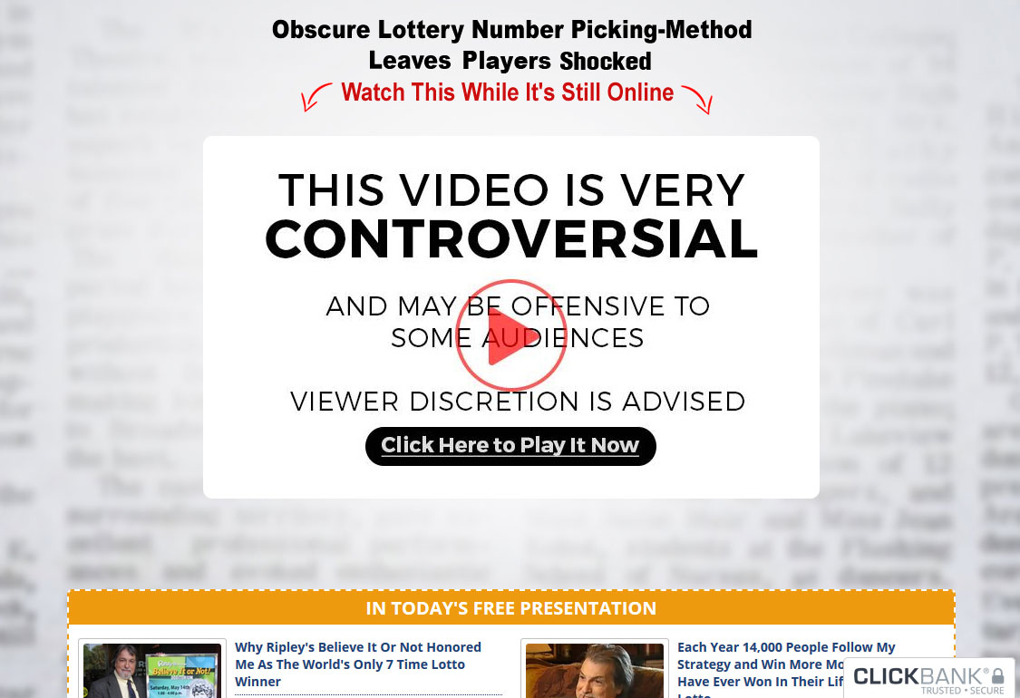 Lotto Annihilator Website Screenshot
