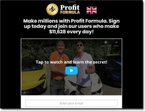 Profit Formula System Website Screenshot