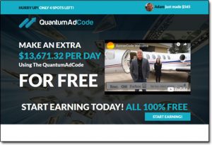 Quantum Ad Code System Website Screenshot