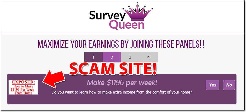 Survey Queen Scam