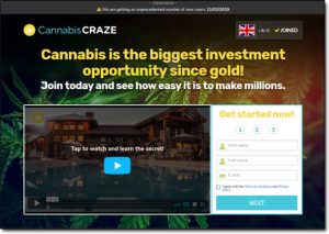 CannabisCRAZE System Website Screenshot