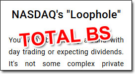 NASDAQ Loophole Claim