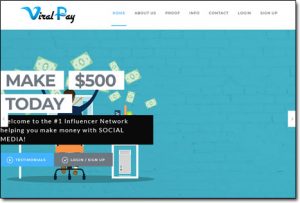 Viral Pay Website Screenshot