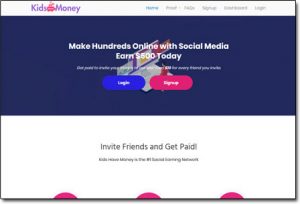 Kids Have Money Website Screenshot