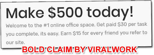 ViralWork Income Claim