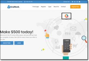 ViralWork Website Screenshot