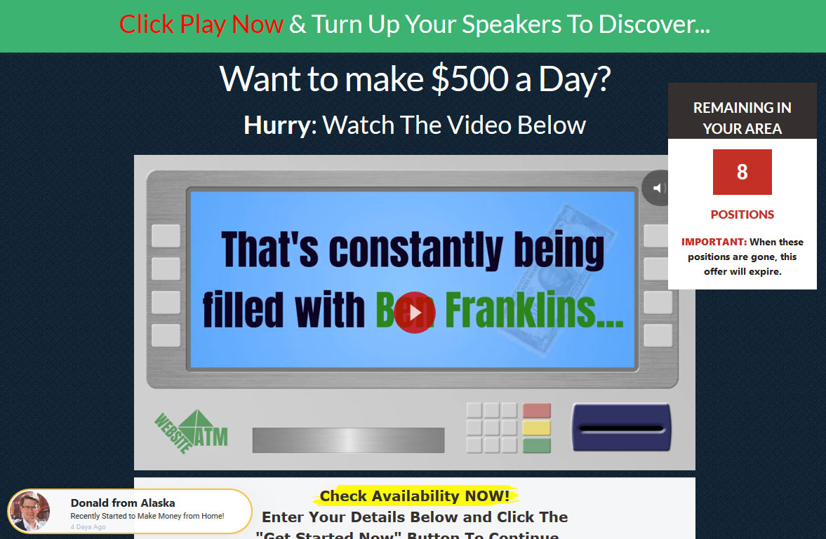 Website ATM System Screenshot