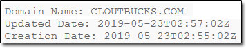CloutBucks Domain WHOIS Details