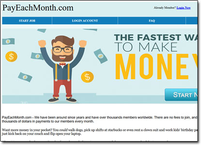 PayEachMonth.com Website Screenshot