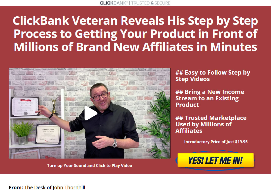 ClickBank Superstar Website Screenshot