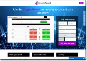 Crypto Revolt System Website Screenshot