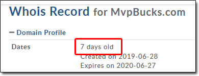 MVPBucks Domain Whois