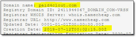 Paid4Clout Domain Whois