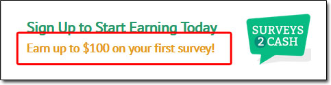 Surveys2Cash Income Claim