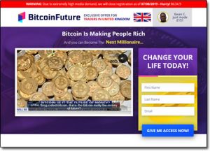 Bitcoin Future System Website Screenshot