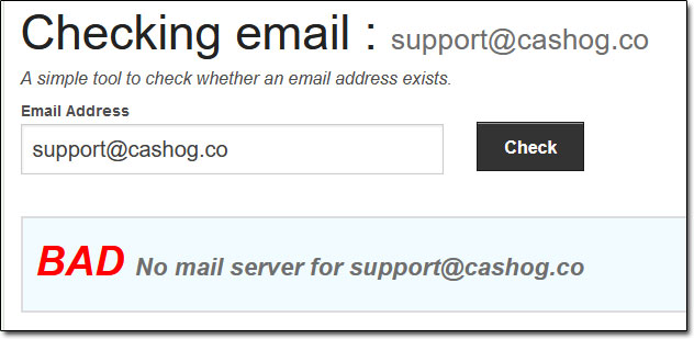 CashOG Support Email